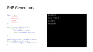 Electrify your code with PHP Generators | PPTX