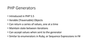 Electrify your code with PHP Generators | PPTX