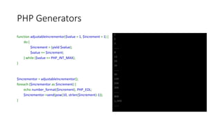 Electrify your code with PHP Generators | PPTX