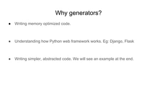 Python Generators | PPT