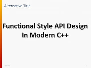 12/15/2017 3
Alternative Title
 