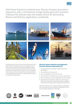 Dale Generators Diesel Generator Solutions Brochure | PDF