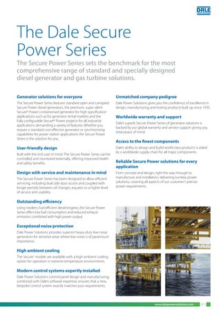 Dale Generators Diesel Generator Solutions Brochure | PDF
