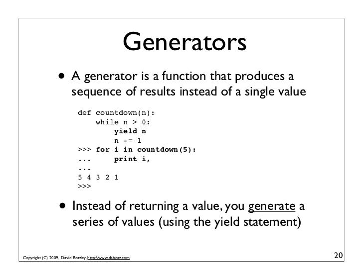 Python Generator Hacking