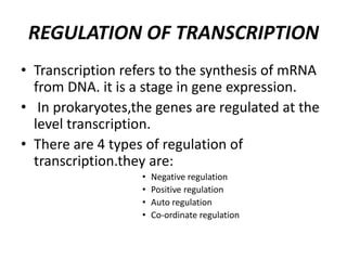 Gene regulation | PPTX