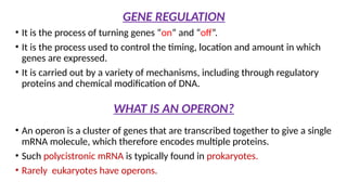 GENE REGULATION IN PROKARYOTE ......pptx