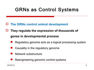 Gene regulatory networks | PPT