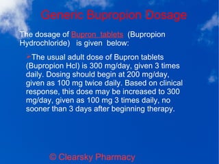 bupropion generic australia