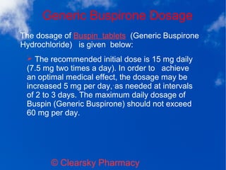 Generic Buspirone Hydrochloride Tablets Buspin ODP generic-buspirone-hydrochloride-tablets-buspin-odp