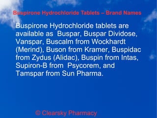 Buy generic buspar