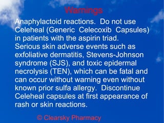 Generic Celecoxib (Celeheal Capsules) | PDF