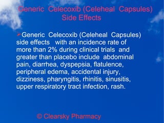 Generic Celecoxib (Celeheal Capsules) | PDF