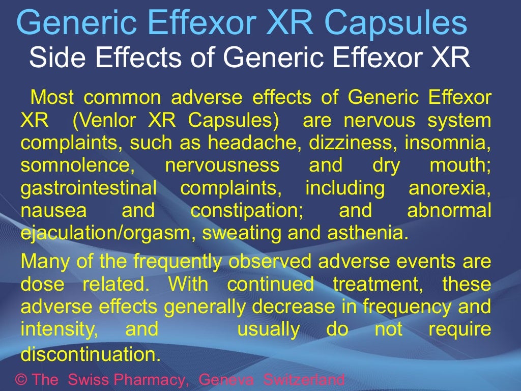 Generic Effexor XR Capsules for Treating Depression