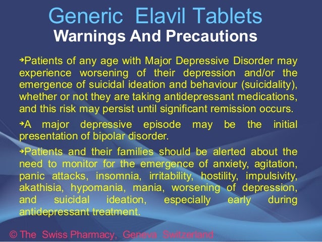 Elavil Withdrawal Symptoms