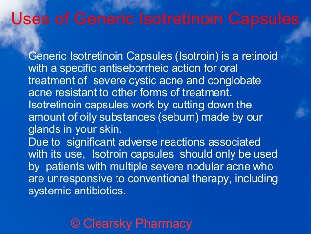 Isotretinoin Capsules Benefits
