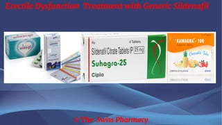 Erectile Dysfunction Treatment with Generic Sildenafil
© The Swiss Pharmacy
 