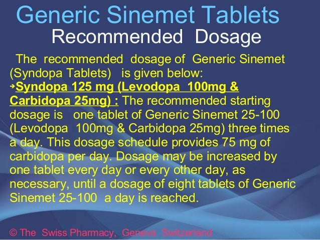 generic for sinemet 25-100