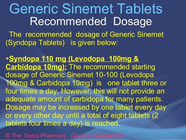 Sinemet Dosage