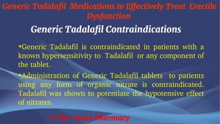 Generic Tadalafil Medications to Effectively Treat Erectile Dysfunc…