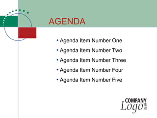 AGENDA Agenda Item Number One Agenda Item Number Two Agenda Item Number Three Agenda Item Number Four Agenda Item Number Five 