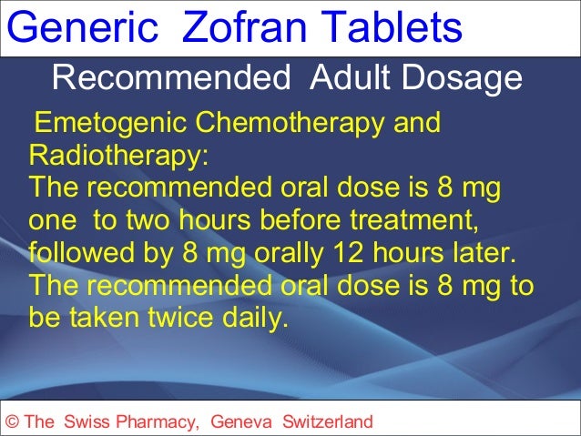 Zofran adult dose vomiting