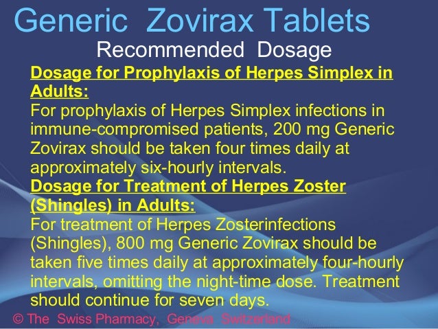 acyclovir dosage for genital herpes outbreak