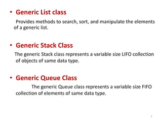 C# Generic collections | PPTX