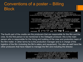 Generic conventions of film posters | PPTX