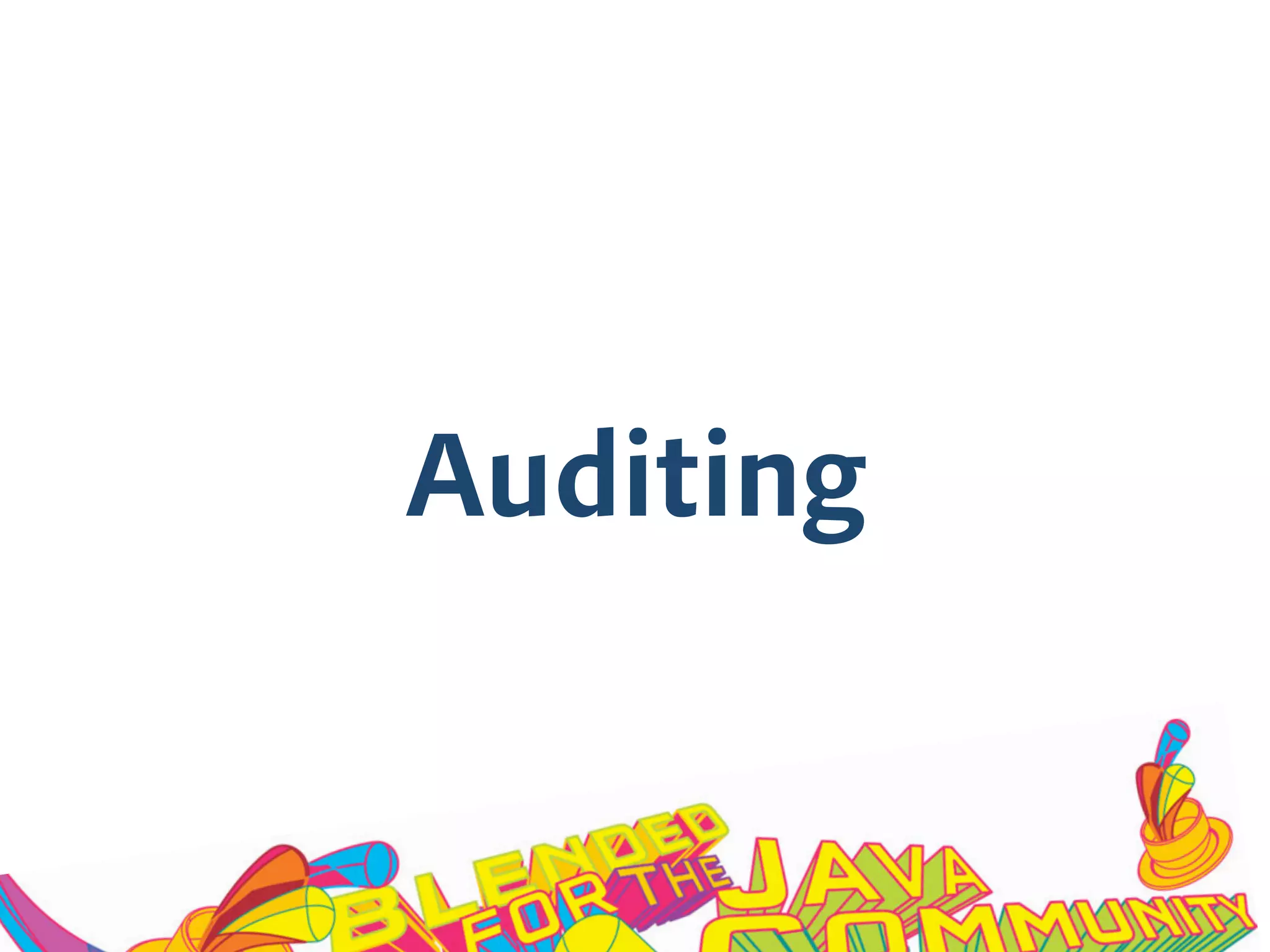 Auditing
 