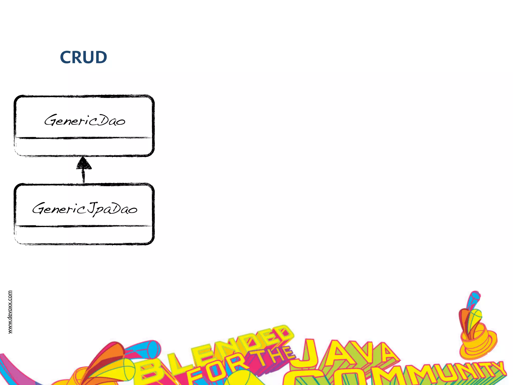 www.devoxx.com
GenericDao
GenericJpaDao
CRUD
 