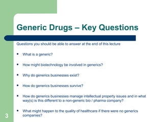 Generic Drugs: Questions & Answers