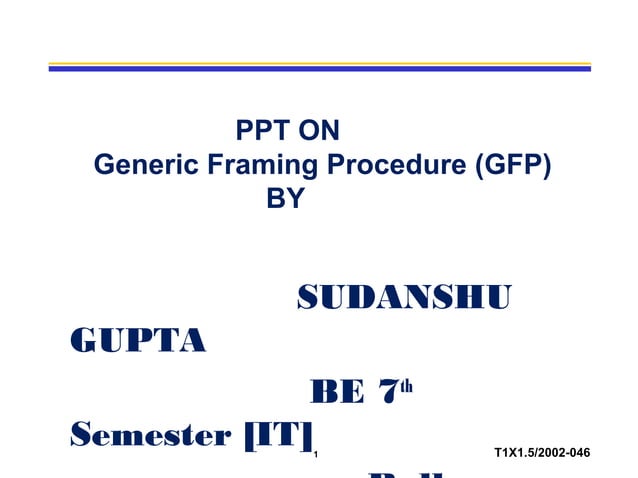 Generic framing procedure | PPT