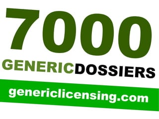 70 0 0
GENERICDOSSIE
                 RS
genericlicensing.
                 com
 