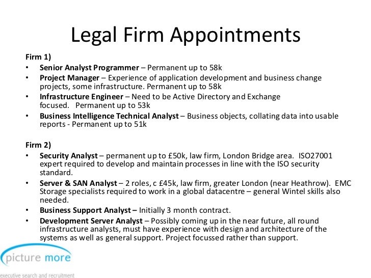 Picture More Legal Vacancies