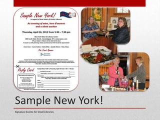 Sample New York!
Signature Events for Small Libraries
 