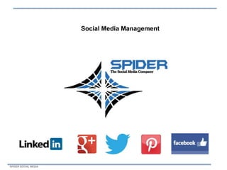 Vryheid
Social Media Management
Equity/Debt /
Participation
opportunity –

SPIDER SOCIAL MEDIA

 