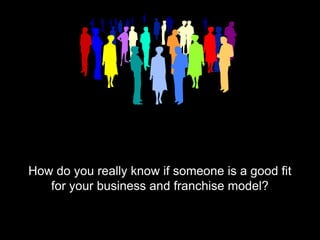 How do you really know if someone is a good fit
   for your business and franchise model?


                       1
                                         Profiling. Strategy. Results. ®
 