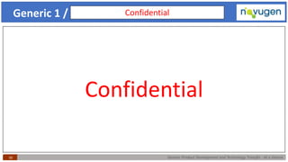 Generic Product Development and Technology Transfer : At a Glance30
Generic 1 / Winthrop Pharma UK (Zentiva)
Reference Product : Amlodipine / Valsartan 10 mg/160 mg (Exforge®)
Analyst : Valsartan
Reference : Public assessment report, MHRA, UK/H/5856-7/001-3/DC
Confidential
Confidential
 