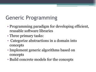 Generic programming and concepts that should be in C++ | PDF