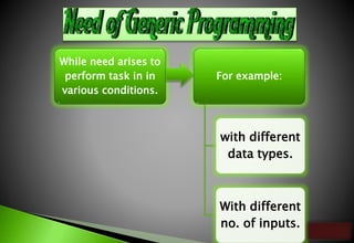 Generic Programming | PPTX