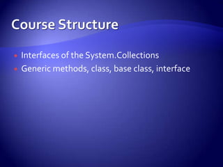 Generic Programming & Collection | PPTX