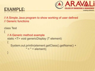 Generic programming in java | PPT