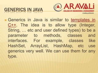 Generic programming in java | PPT