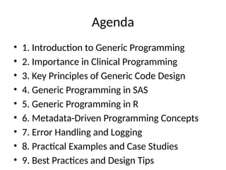 Coding Generic Generic_Programming_SAS_R_Training for Clinical Programmers.pptx