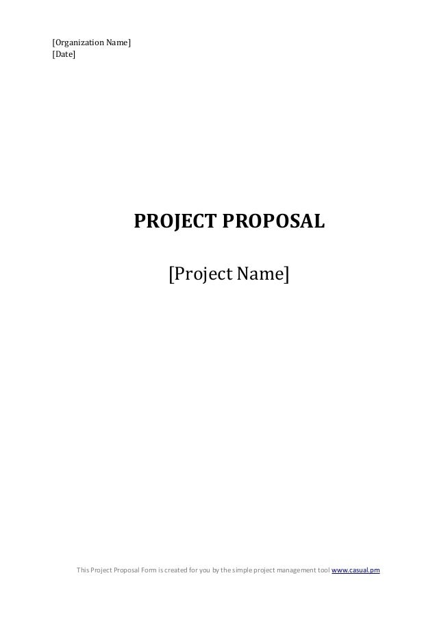 generic project proposal template