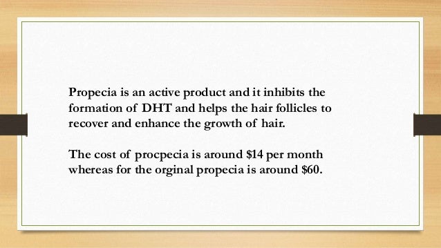 The cost of propecia
