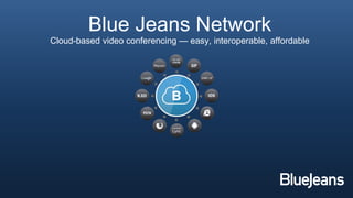 Blue Jeans Network
Cloud-based video conferencing — easy, interoperable, affordable
 