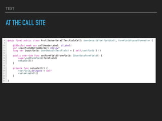TEXT
AT THE CALL SITE
 