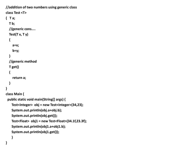 Generics | PPTX | Programming Languages | Computing