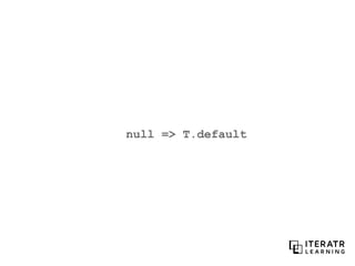 null => T.default
 